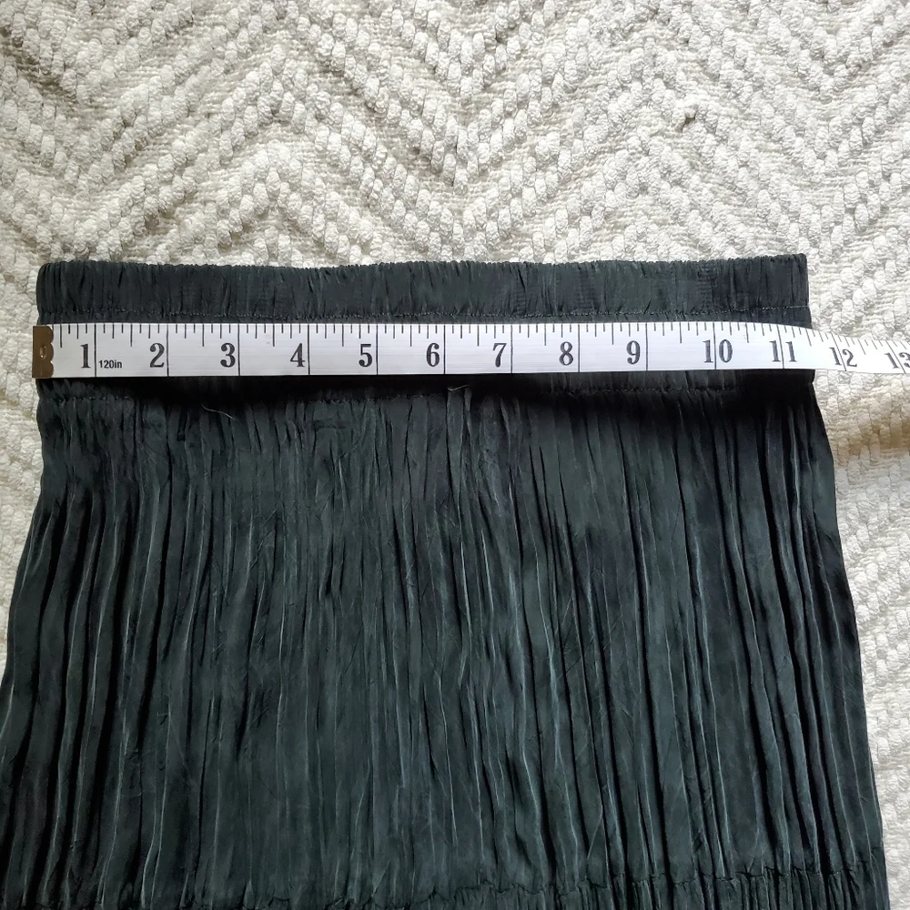 Vintage Niver Emerald Green Tiered A-line Western Skirt - Picture 8 of 9